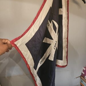 Chanel Navy Ribbon Print Silk Scarf - Image 3