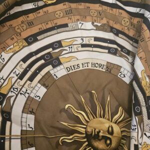 Hermes-Style "Astrologie" Zodiac Print Silk Scarf (Dies et Hore) - Image 3