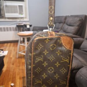 Louis Vuitton Monogram Canvas Vanity Pouch with Strap - Image 3