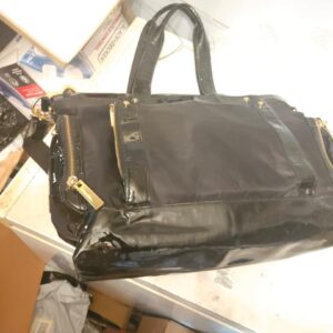 Tory Burch Black Patent & Nylon Convertible Tote Bag - Image 10