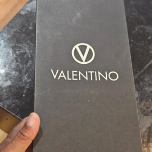 Valentino Black Leather V-Logo Slide Sandals (Boxed) - Image 3