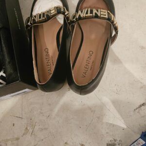 Valentino VLTN Black Leather Pointed-Toe Flats - Image 6