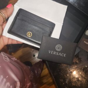 Versace Black Leather Medusa Card Holder (Harvey Nichols) - Image 6