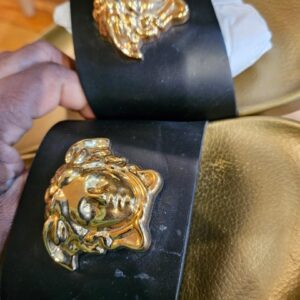 Versace Medusa Black Rubber Pool Slides (All-Black) - Image 3