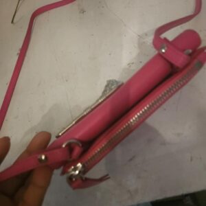 Versus Versace Pink Leather Safety-Pin Crossbody Bag - Image 4